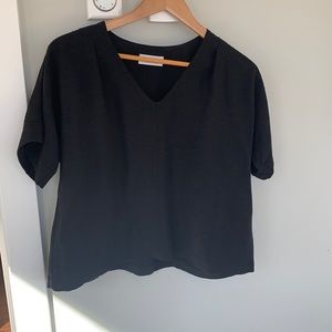 Black silk top